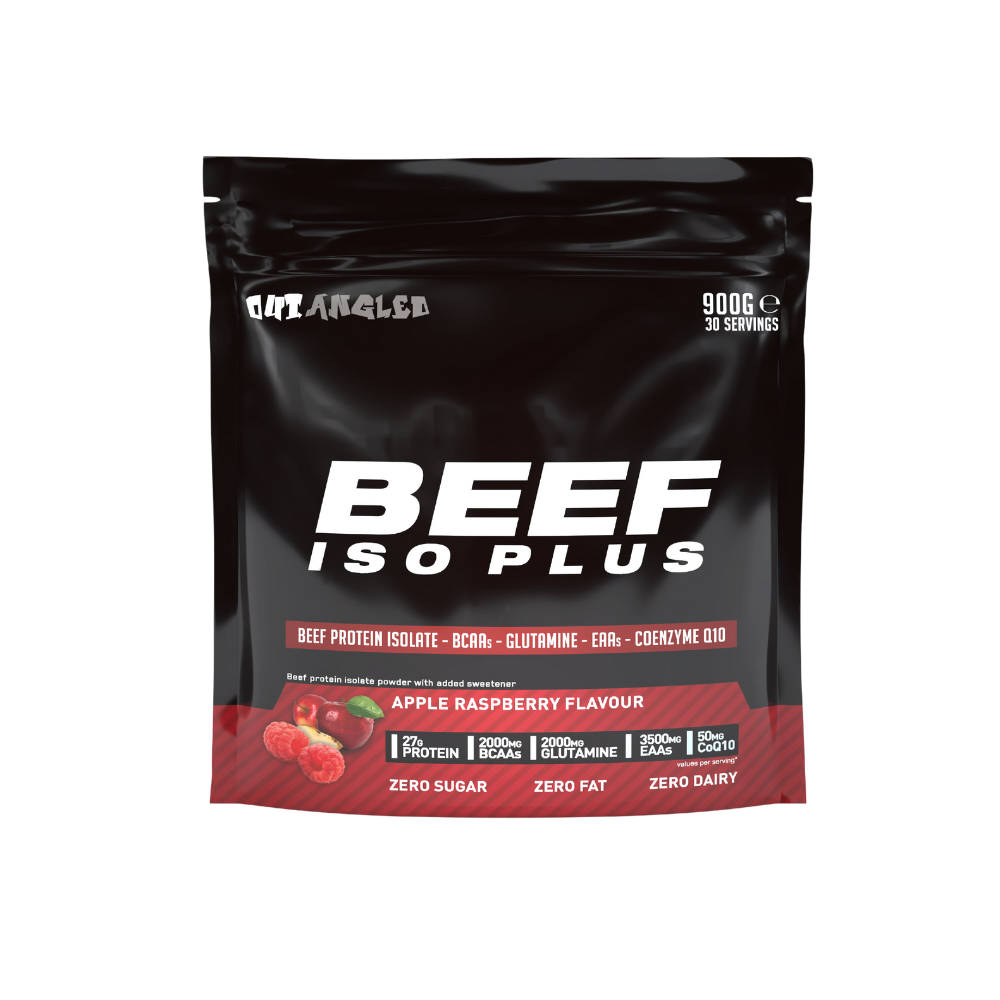 beef protein isolate protein powder apple raspberry flavoured, fat free, sugar free, high protein